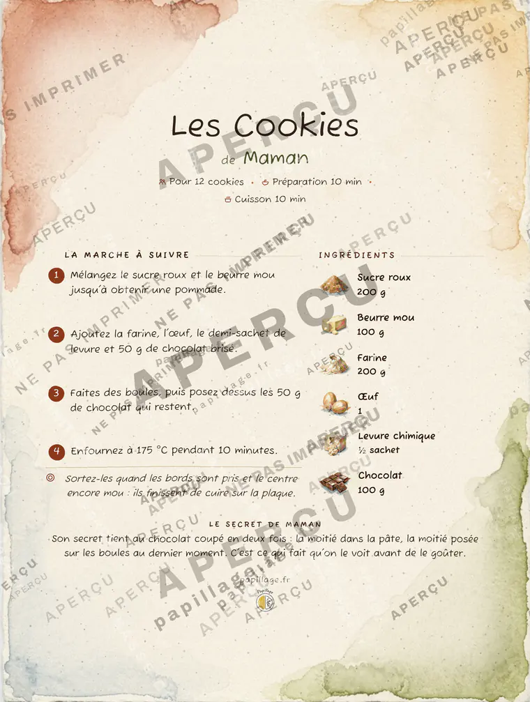 Les Cookies dans le style Aquarelle