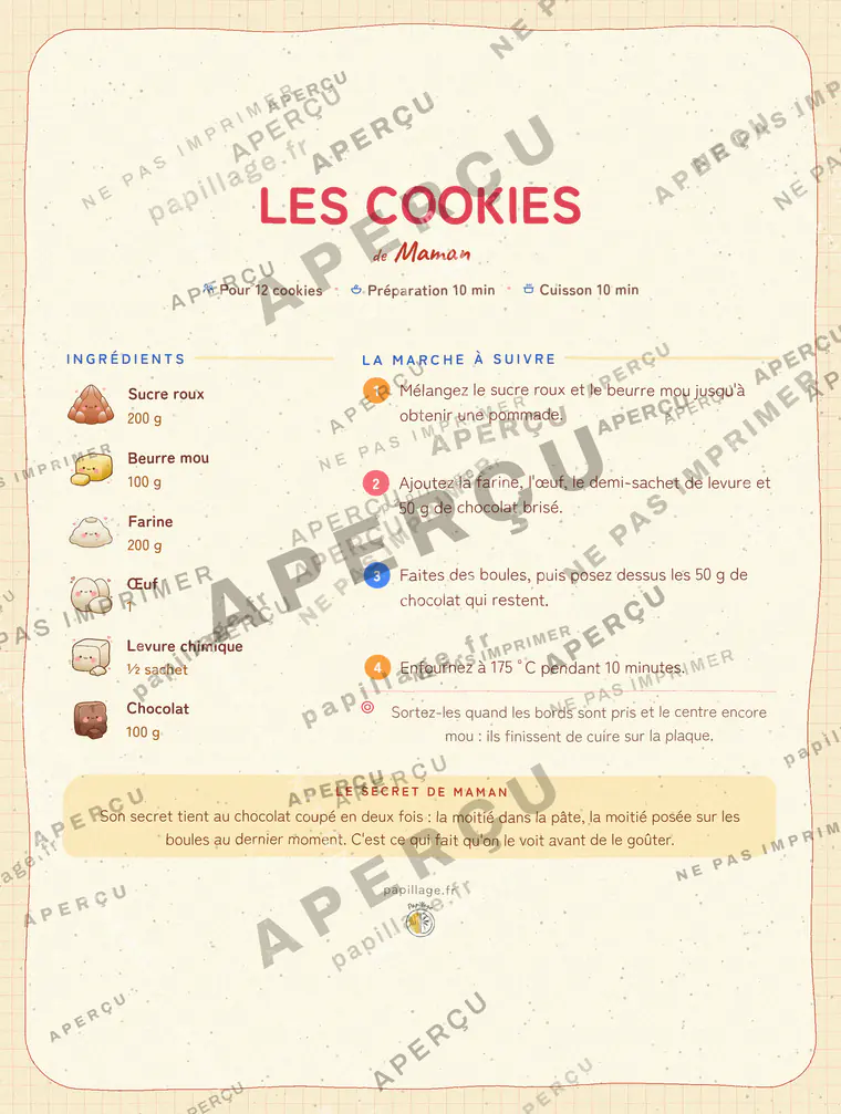 Les Cookies dans le style Kawaii japonais